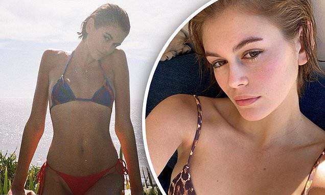 Kaia Gerber - Cindy Crawford - Rande Gerber - Kaia Gerber has been striving to remain 'healthy on the inside' during the coronavirus pandemic - dailymail.co.uk