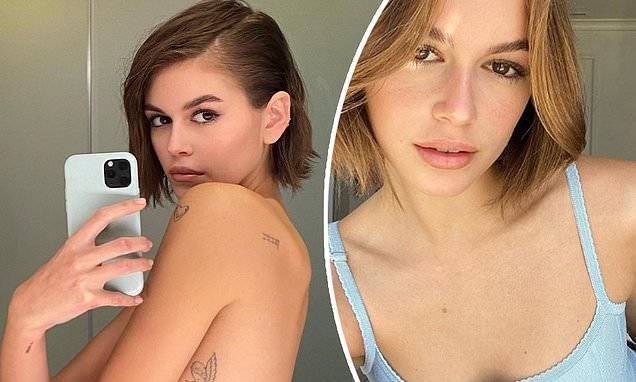 Kaia Gerber - Kaia Gerber says her tattoo obsession inspired her to give herself some DIY ink during quarantine - dailymail.co.uk