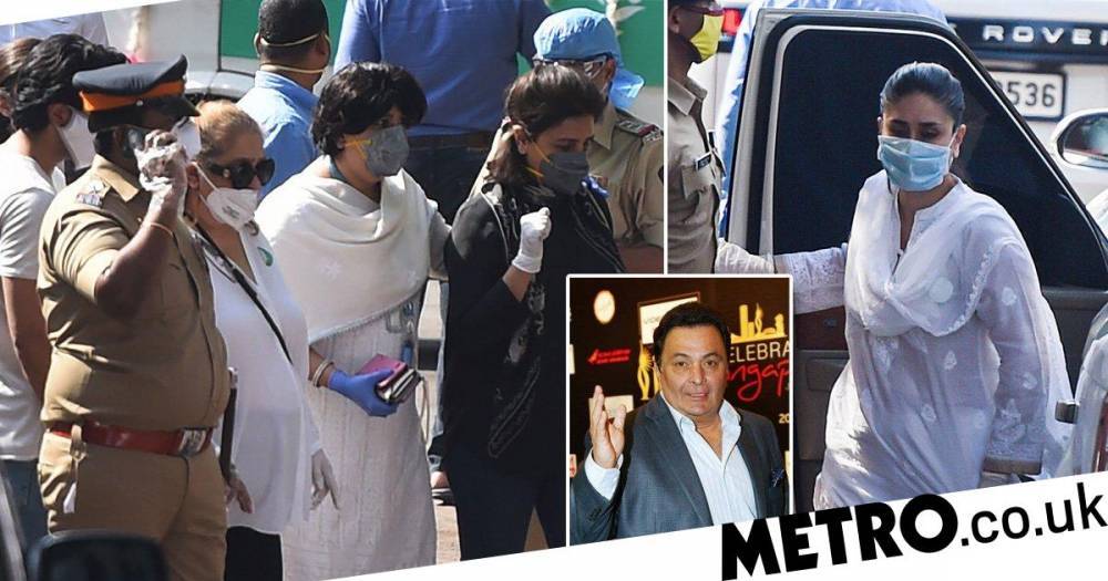 Rishi Kapoor’s family arrive for Bollywood star’s funeral hours after his death from leukaemia aged 67 - metro.co.uk - India - city Mumbai, India