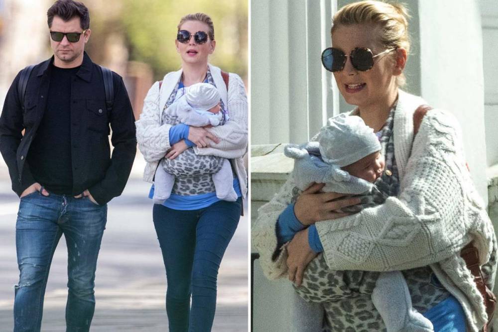 Rachel Riley - Rachel Riley cradles baby Maven as she steps out with husband Pasha Kovalev in deserted London - thesun.co.uk