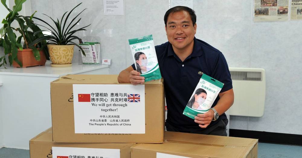Chinese governement donate 20,000 face masks to help Perthshire key workers - dailyrecord.co.uk - China - Britain - Scotland - province Shandong