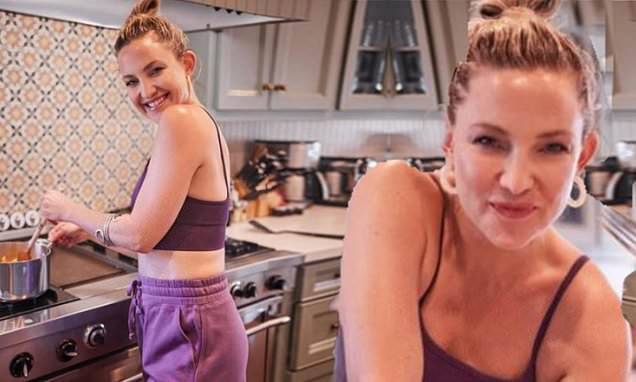 Kate Hudson - Goldie Hawn - Kate Hudson gets steamy at the stove as she announces sweepstakes for $5K kitchen upgrade - dailymail.co.uk