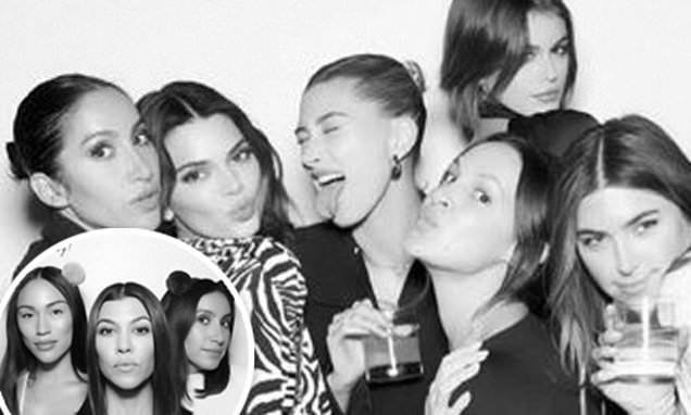 Kourtney Kardashian - Kaia Gerber - Hailey Bieber - Kendall Jenner - Kendall Jenner and Kourtney Kardashian reminisce about their friends in throwback party photos - dailymail.co.uk