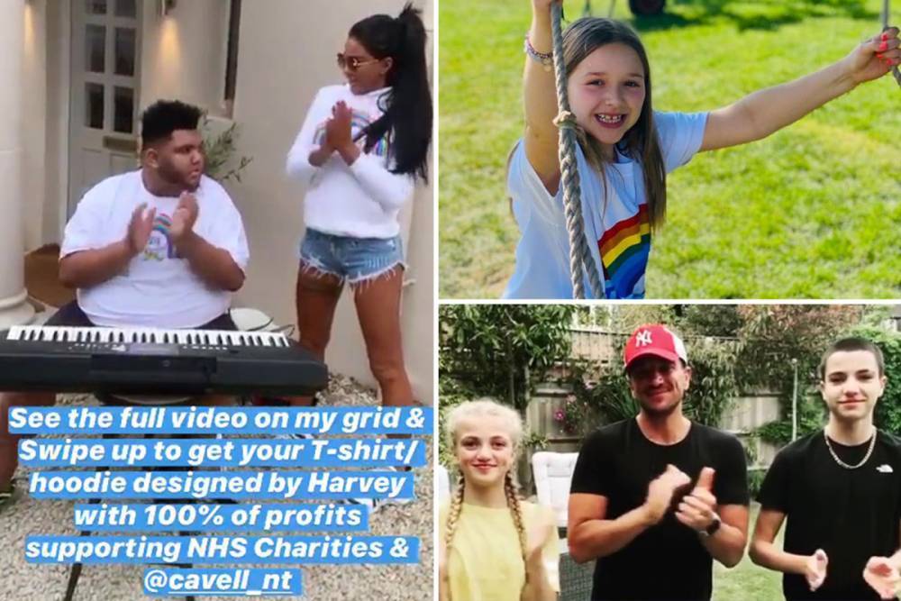 Katie Price - Peter Andre - Katie Price, Victoria Beckham and Peter Andre rally their children in rousing Clap for Carers - thesun.co.uk - city Victoria, county Beckham - county Beckham - county Price