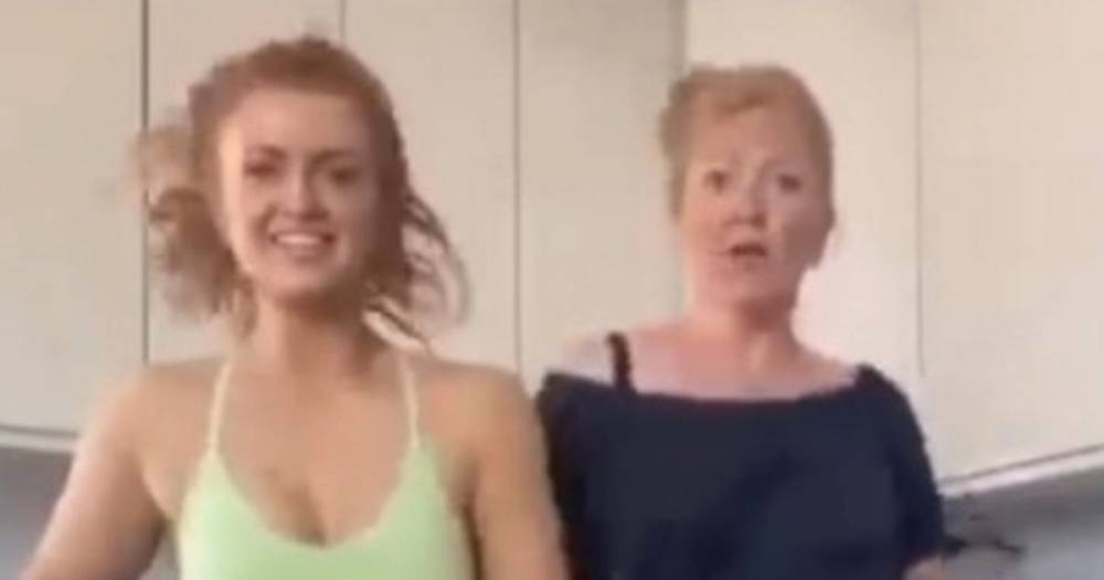 Maisie Smith - EastEnders' Maisie Smith shows off washboard abs in TikTok dance with lookalike mum - dailystar.co.uk - county Baker