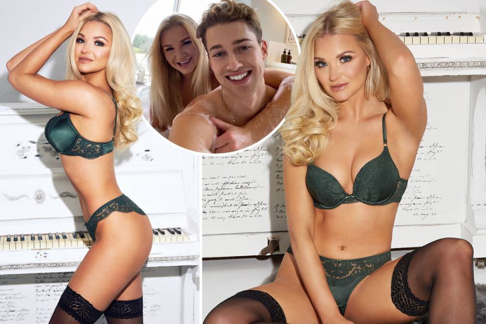 Abbie Quinnen - Abbie Quinnen sets pulses racing in lacy lingerie as she spends lockdown with boyfriend AJ Pritchard - thesun.co.uk - county Cheshire