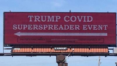 Billboard calls Trump's Iowa rally a 'COVID superspreader' event - fox29.com - state Iowa - Des Moines, state Iowa