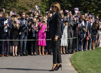 Donald Trump - Melania Trump - Stephanie Grisham - Melania Trump nixes campaign trip due to cough from COVID - clickorlando.com - Washington - state Pennsylvania - county Erie