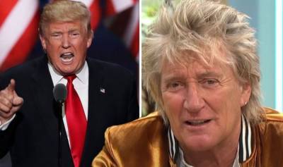 Donald Trump - Chris Evans - Rod Stewart - Rod Stewart says coronavirus is God’s intent to wipe us out as he blasts ‘p***k’ Trump - express.co.uk - Usa - Germany