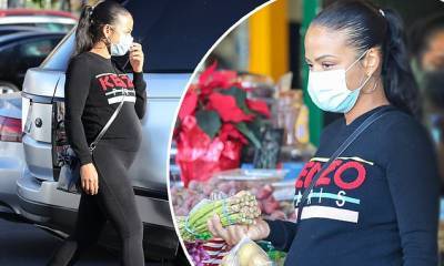 Pregnant Christina Milian shows off her growing baby bump as she steps out in West Hollywood - dailymail.co.uk - state California - city Hollywood, state California