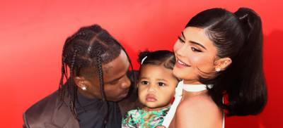 Kylie Jenner - Travis Scott - Kylie Jenner & Daughter Stormi Support Travis Scott at Toy Drive in Houston - justjared.com - state Texas - Houston, state Texas