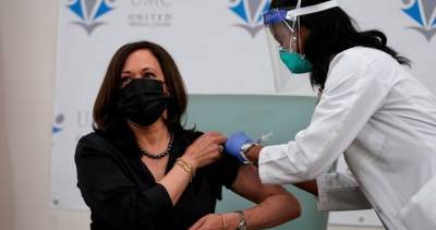 Joe Biden - Kamala Harris - Kamala Harris receives 1st dose of Moderna coronavirus vaccine - globalnews.ca - Usa - city Adams, county Jerome - county Jerome