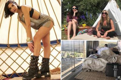 David Beckham - Kelly Brook - Hailey Baldwin - Celebs from David Beckham to Dua Lipa show off their glamping style in these staycation snaps - thesun.co.uk - Usa - Britain