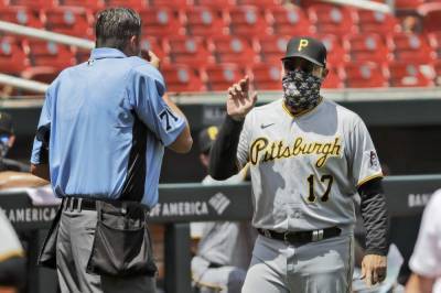 Pirates manager Shelton argues through mask, gets 1st ML win - clickorlando.com - city Pittsburgh - county St. Louis - Jordan - county Baker