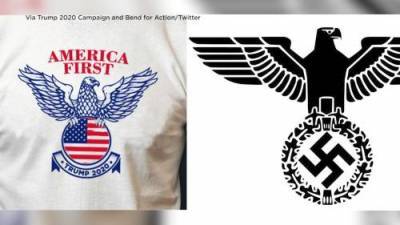 Donald Trump - America I (I) - Adolf Hitler - Trump 2020 campaign accused of using symbol that critics say resembles Nazi eagle logo - globalnews.ca