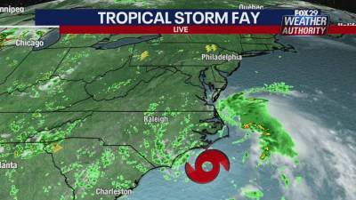 Tropical Storm Fay forms off coast of North Carolina - fox29.com - Philadelphia - state Delaware - state North Carolina - county Banks - Jersey