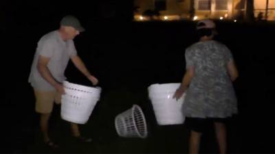 Gabby Petito - Brian Laundrie - Brian Laundrie’s parents remove laundry baskets from North Port front yard left by protesters - fox29.com - county Sarasota