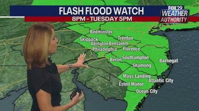Weather Authority: Flash flood watch issued for parts of the area ahead of nor'easter - fox29.com - state New Jersey - county Burlington - county Bucks - county Montgomery - county Lehigh - county Northampton - county Philadelphia - county Mercer