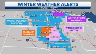 First big snowstorm of season forecast for northern Plains, Midwest - fox29.com - state Minnesota - state Mississippi - state Wisconsin - state Nebraska - state South Dakota