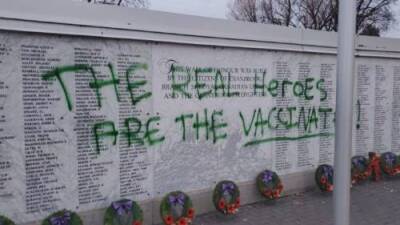 Catherine Urquhart - Protest, graffiti mar B.C. Remembrance Day events - globalnews.ca