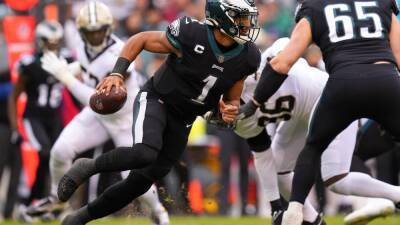 Hurts' 3 rushing touchdowns help Eagles march over Saints, 40-29 - fox29.com - state Pennsylvania - county Eagle - city New Orleans - Philadelphia, state Pennsylvania - city Philadelphia, county Eagle