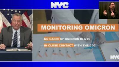 Bill De-Blasio - No omicron variant cases detected in NYC yet, mayor says - fox29.com - New York - Usa - county Hall
