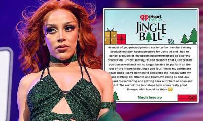 Doja Cat says she's tested positive for COVID-19 and cancels her remainder of Jingle Ball outings - dailymail.co.uk