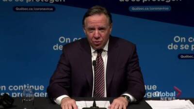 François Legault - COVID-19: Quebec limits private gatherings to six people amid Omicron - globalnews.ca