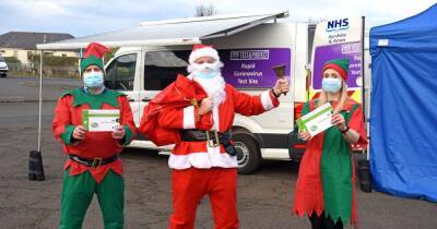 Santa gets Covid vaccine booster in Ayrshire as NHS warn 'cases remain high' - dailyrecord.co.uk - Scotland - county Centre - city Santa