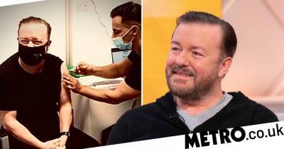 Holly Willoughby - Phillip Schofield - Ricky Gervais - Ricky Gervais sticks it to coronavirus after getting the vaccine: ‘Take that, you Covid c**t!’ - metro.co.uk