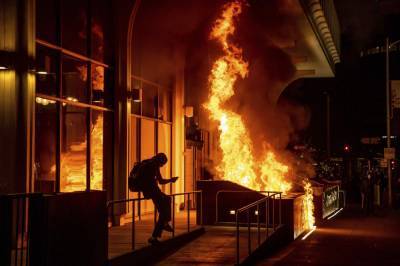 Fires, damage at Oakland protest against police brutality - clickorlando.com - state California - state Minnesota - city Brooklyn - county Oakland