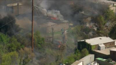 Firefighters battle separate fires along train tracks in Hunting Park - fox29.com - Philadelphia - county Butler