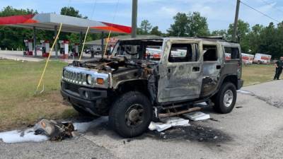 Hummer bursts into flames just after driver filled up containers of gasoline in Homosassa, firefighters say - fox29.com - state Florida