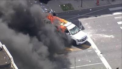 2 charged for allegedly using road flares to torch state police SUV during unrest in Philadelphia - fox29.com - state Pennsylvania - state Virginia - city Philadelphia - county Smith - county Fulton