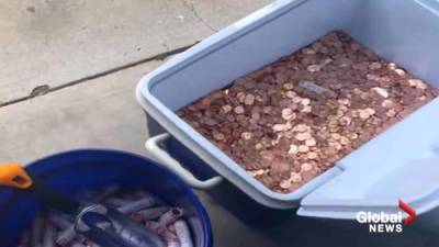Virginia dad dumps 80k pennies in child support on estranged family’s driveway, daughter donates to charity - globalnews.ca - state Virginia - Richmond, state Virginia