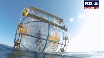 Man running on water inside 'bubble' for charity washes up on Florida beach - fox29.com - state Florida - county Flagler