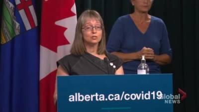 Deena Hinshaw - Delta Covid - 64% of Albertans fully immunized; Hinshaw says 2 COVID-19 vaccine doses critical as Delta variant spreads - globalnews.ca