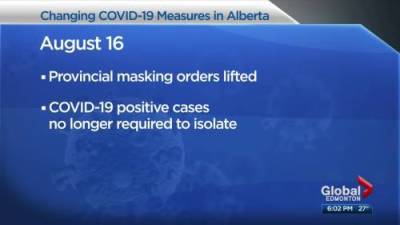 Tom Vernon - Alberta to loosen COVID-19 masking, isolation, testing rules as cases rise in the province - globalnews.ca