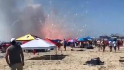 Ocean City - Fireworks unintentionally explode on Ocean City beach before planned celebration - fox29.com - county Ocean