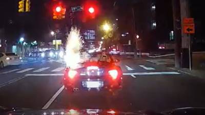 VIDEO: Driver burned after lit firework tossed into convertible - fox29.com - state Tennessee - city Chicago - city Nashville, state Tennessee