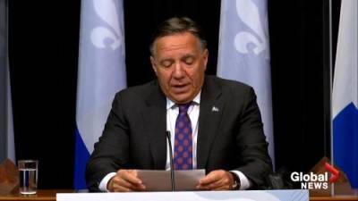 François Legault - Quebec mandates COVID-19 vaccinations for health-care providers who work with patients - globalnews.ca