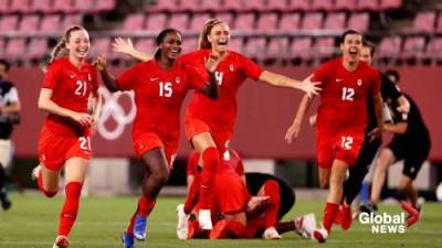 Andre De-Grasse - Simone Biles - Tokyo Olympics: Canada defeats U.S. 1-0 in women’s soccer - globalnews.ca - Usa - city Tokyo - Canada