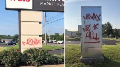 Police share photos of apparent anti-vaccine graffiti in Lower Gwynedd Township, suspect sought - fox29.com - county Pike - county Valley