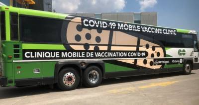 GO COVID-19 vaccine buses to make stops in Barrie, Ont. - globalnews.ca - county Centre - Georgia