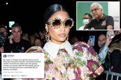 Nicki Minaj - Covid Vaccine - Nicki Minaj’s ‘swollen testicles’ COVID-19 vaxx claim false, says Trinidad authorities - nypost.com