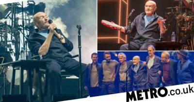 Phil Collins - Phil Collins joins Genesis on stage for final tour but remains seated amid health issues - metro.co.uk - Usa - Britain - city Birmingham