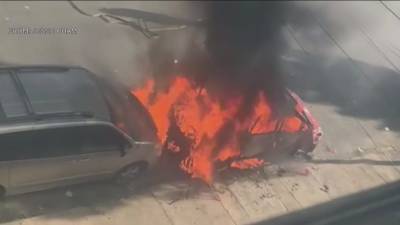 Caught on camera: SUV explosion in Logan - fox29.com - Philadelphia - county Logan