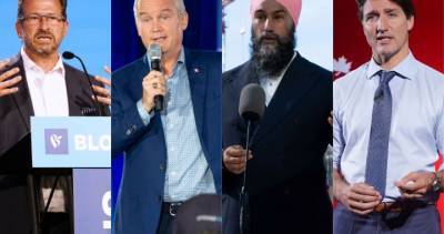 Justin Trudeau - Jagmeet Singh - Erin Otoole - Federal leaders face off over COVID-19 and vaccinations in first election debate - globalnews.ca