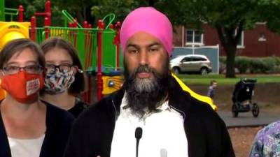 Jagmeet Singh - Canada election: Singh unveils COVID-19 pandemic plan to combat 4th wave - globalnews.ca - Canada