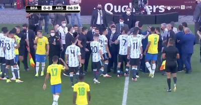 Brazil vs Argentina suspended after health officials storm pitch over deportation saga - dailystar.co.uk - Argentina - state Indiana - Brazil - Venezuela